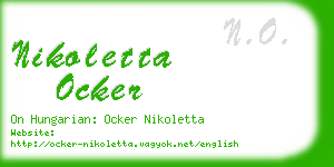 nikoletta ocker business card